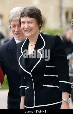 Primo ministro della Nuova Zelanda, Helen Clark a servizio di ringraziamento per il Sir Edmund Hillary in Gran Bretagna Foto Stock