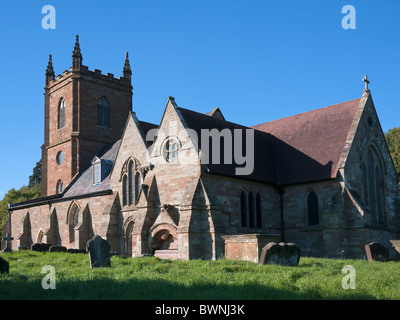 Vista dalla chiesa hanbury Worcestershire Inghilterra regno unito l'impostazione per il villaggio fittizio di ambridge nella radio di serie il arc Foto Stock