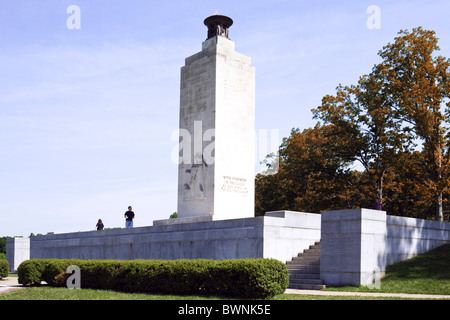 Luce eterna pace memorial Oak Ridge Gettysburg in Pennsylvania PA all'inizio dell'autunno. Foto Stock