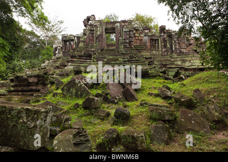 Preah Pithu V. rovine a sito archeologico. Angkor Thom, Sito Patrimonio Mondiale dell'UNESCO, Cambogia, Indocina, Asia Foto Stock