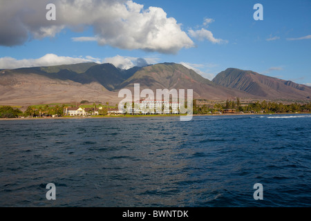 Lahaina, montagne di West Maui, Hawaii Foto Stock