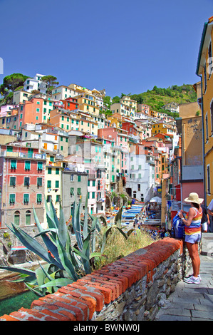 Riomaggiore 5 Terre Cinque Cinqueterre Italia Foto Stock