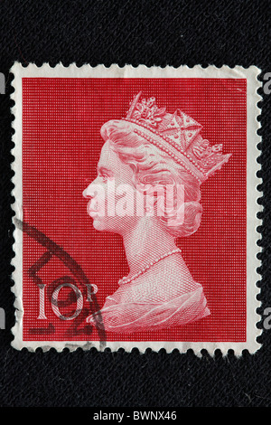 Queen Elizabeth II francobollo incisione UK UK Gran Bretagna Europa Inghilterra monarchia monarca regnare royal Foto Stock