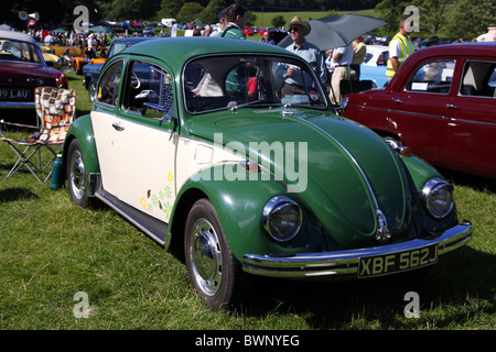 GREEN VW BEATLE CLASSIC CAR STAINDROP YORKSHIRE RABY CASTLE STAINDROP NORTH YORKSHIRE STAINDROP North Yorkshire 22 agosto 201 Foto Stock