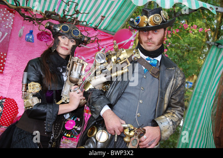 Steampunk giovane a 2010 Fiera Fantasy Arcen Paesi Bassi Foto Stock