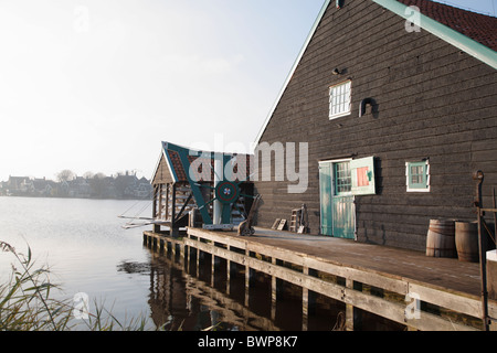 Museo vivente villaggio storico di Zaance Schans, Paesi Bassi, Olanda Foto Stock