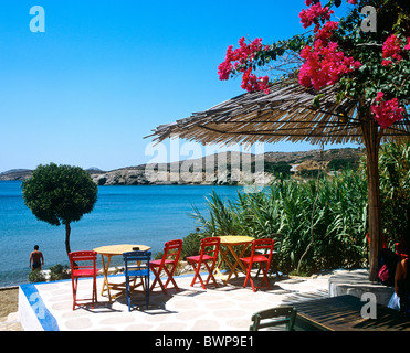 Taverna Lipsi Isole Greche Grecia Hellas Foto Stock