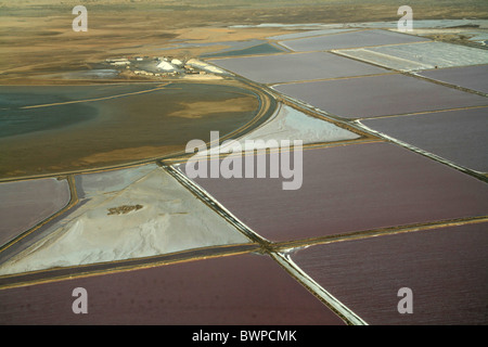 Africa Namibia Walvis Bay estate 2007 Africa sale stagni di evaporazione di opere di sale pentole industria vista aerea Foto Stock