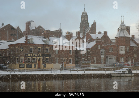 Inverno, Kings Snaith, York, North Yorkshire, Inghilterra, Regno Unito Foto Stock