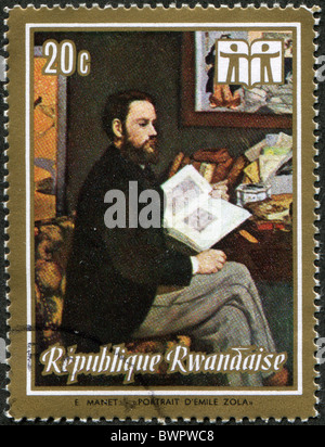 Disegnare da Eduard Manet - Ritratto di Emile Zola, (1868), il Museo d' Orsay, Parigi, Foto Stock