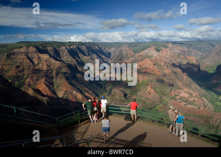 USA America Stati Uniti America del nord dello stato delle Hawaii Isola di Kauai Canyon di Waimea Ottobre 2007 erosione ripida v Foto Stock