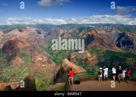 USA America Stati Uniti America del nord dello stato delle Hawaii Isola di Kauai Canyon di Waimea Ottobre 2007 erosione ripida v Foto Stock