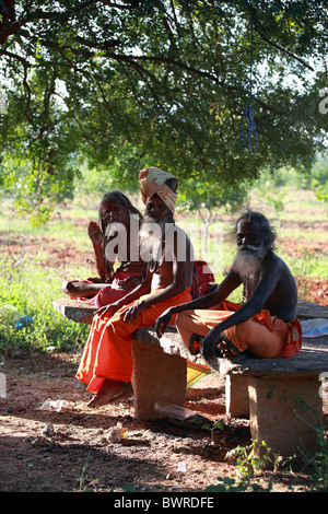 Sadhu baba swami Andhra Pradesh in India del Sud Foto Stock