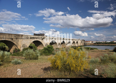 Spagna europa Medellin provincia di Badajoz Extremadura Regione paesaggio storico antica architettura cas Foto Stock