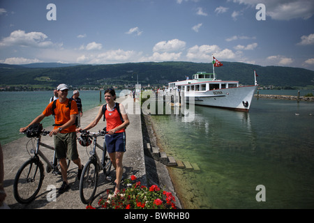 Svizzera Europa Lago di Bienne all'aperto all'aperto paesaggio esterno Canton Berna Berna ricreazione vacanze di piacere Foto Stock