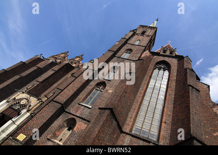 Chiesa di Santa Croce. Wroclaw, Bassa Slesia, Polonia. Foto Stock