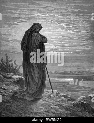 Gustave Doré; Amos, Herdman di Tekòa; Bianco e Nero incisione Foto Stock