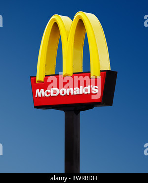 McDonalds segno, UK. Foto Stock