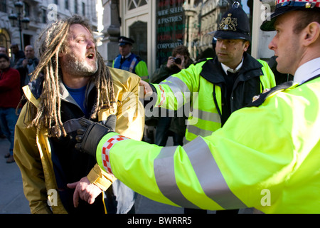 G20 proteste 2009 a Londra, Regno Unito Foto Stock