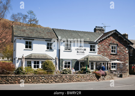 Ash Cottage country hotel e il cafe nel Lake District National Park Village. , Grasmere Cumbria, Inghilterra, Regno Unito. Foto Stock