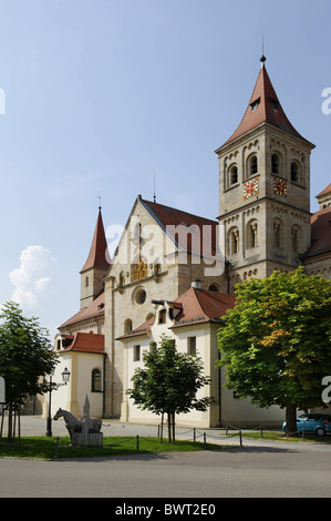 San Vito Basilica, Ellwangen, Baden-Wuerttemberg, Germania, Europa Foto Stock