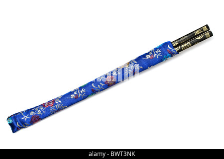 Serie di bacchette isolati su sfondo bianco Foto Stock