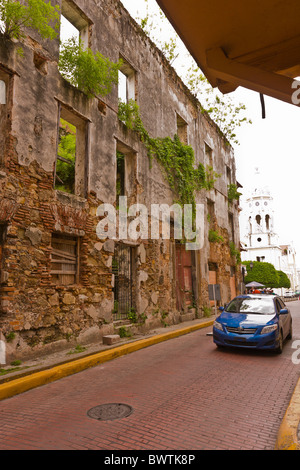 PANAMA CITY, PANAMA - Calle Santos Jorge, Casco Viejo, centro storico della città. Foto Stock