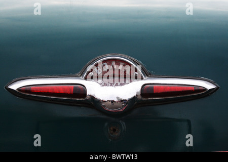 Primo piano di un classico sovietico auto d'epoca, GAZ-21 'Volga' Foto Stock