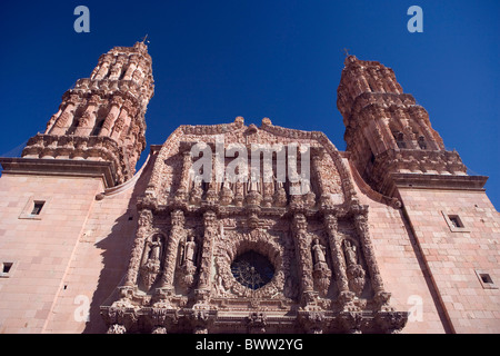 Messico America centrale America Zacatecas cattedrale della città di architettura barocca chiesa Sud America Febbraio 20 Foto Stock