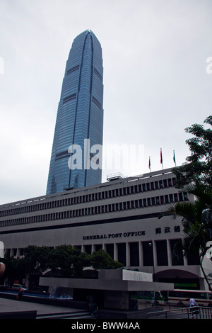 Di Hong Kong di ufficio generale delle poste e la IFC torre Foto Stock