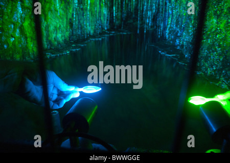 Trefriw pozzi o spa nel villaggio di Treriw nel Conwy Valley. Molto popolare nel periodo Vittoriano, tempi ora un'attrazione turistica Foto Stock