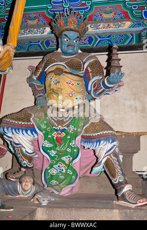 Custode del tempio, Tempio Shaolin, luogo di nascita del Kung Fu, Song Shan, vicino a Zhengzhou, nella provincia di Henan, Dengfeng, Cina Foto Stock