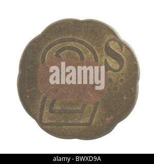 Spitalfields Market token per George Isles Junior (retromarcia) Foto Stock