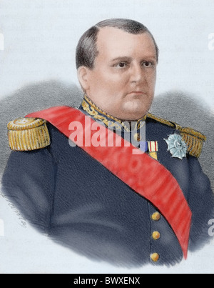 Bonaparte, Eugene Louis Napoleone (1856-1879). Il principe francese. Figlio di Napoleone III e l'Imperatrice Eugenie. Incisione colorata. Foto Stock