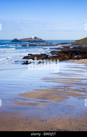 Godrevy Lighthouse, Cornwall, Regno Unito Foto Stock