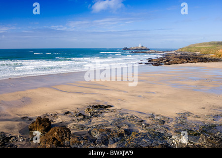 Godrevy Lighthouse, Cornwall, Regno Unito Foto Stock