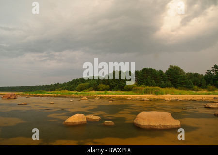 La costa del golfo di Riga in Nord Vidzeme riserva della biosfera Foto Stock