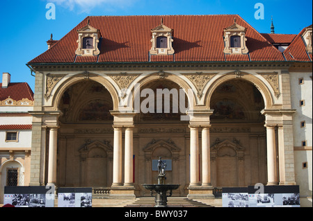 Palazzo Wallenstein, Giardini Wallenstein, Lesser Town, Valdstejnska zahrada, Valdstejnsky palac, Praga, Repubblica Ceca Foto Stock