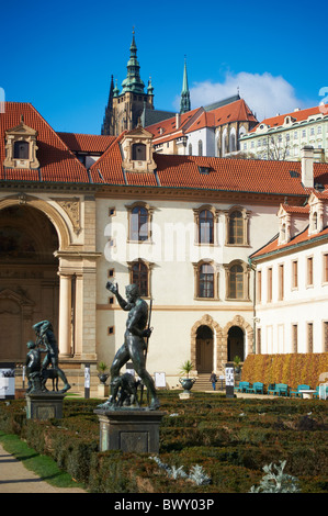 Palazzo Wallenstein, Giardini Wallenstein, Lesser Town, Valdstejnska zahrada, Valdstejnsky palac, Praga, Repubblica Ceca Foto Stock