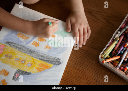 Disegno del ragazzo Foto Stock