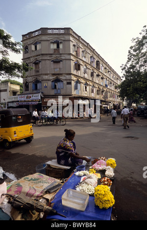 Si tratta di un vecchio edificio (1906) in Muthialpet, Chennai; Madras, Tamil Nadu;Tamilnadu, India. Foto Stock