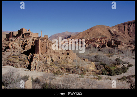 Ait potrai autunno Berber Boulmane Boulmane Dades Boulmane Dadès colori colore Dades Dadès giorno deserto Draa Foto Stock