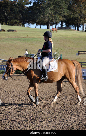 Competizione equestre tra la gioventù, Tyler, Texas, Stati Uniti d'America Foto Stock