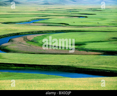 Mergel Fiume, Centro Barag Banner, Hulunbuir, Mongolia Interna Regione Autonoma, Cina Foto Stock