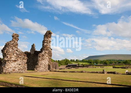 Le rovine di Sawley abbazia che era una abbazia dei monaci cistercensi nel villaggio di Sawley, Lancashire, Inghilterra Foto Stock