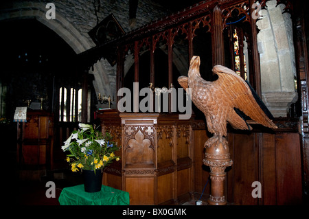 Il leggio di St Marys chiesa nel villaggio di Gisburn in Lancashire in Inghilterra Settentrionale Foto Stock