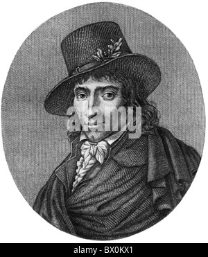 LUCIE CAMILLE DESMOULINS (1760-1794) francese giornalista e politico, strettamente associata con Georges Danton Foto Stock