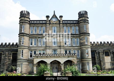 West Virginia stato edificio penitenziario a Moundsville WV. Edificio è ora un museo della prigione Foto Stock