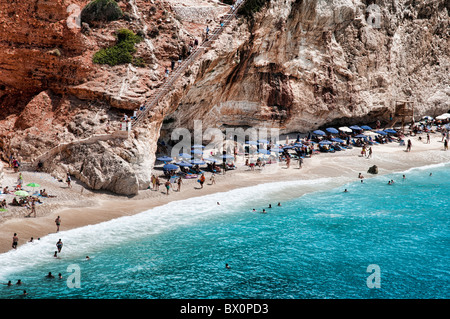 Porto Katsiki beach in Lefkada Island, Grecia Foto Stock