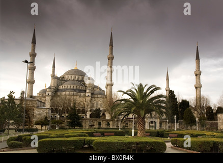 La Moschea Blu o di Sultan Ahmed moschea. Vista esterna. Istanbul, Turchia. Foto Stock